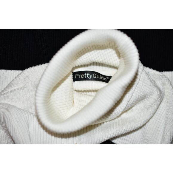 PrettyGuide Turtleneck Sweater Dress Long Sleeve Ribbed Stretch Midi Bodycon NWT - Picture 14 of 14